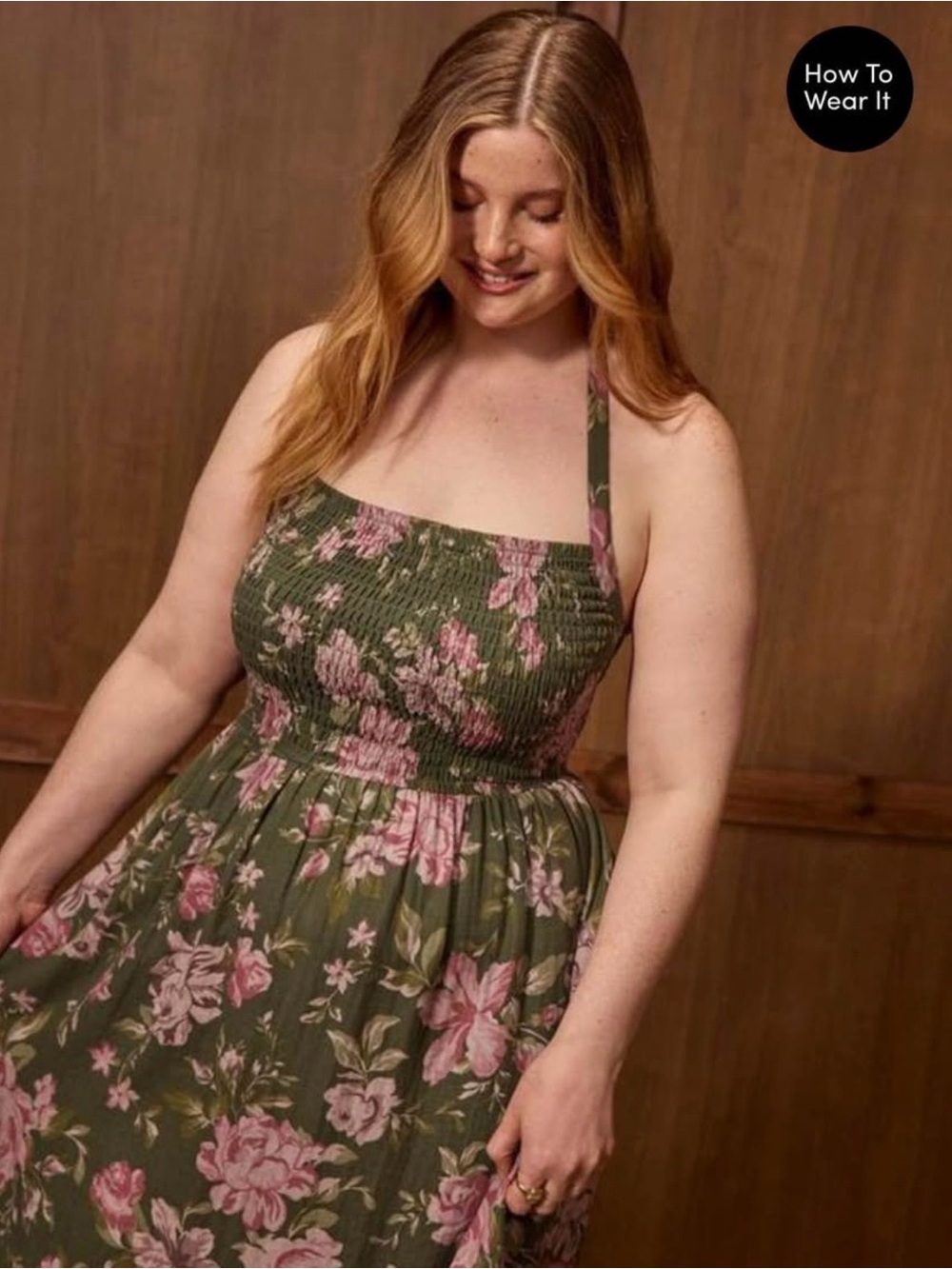 torrid Olive Maxi Dress with Pink Floral Print - Picture 4 of 10
